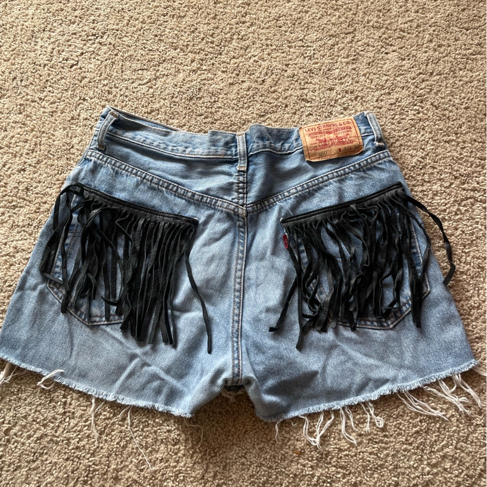 Funky country Levi’s tassel shorts. High waisted
